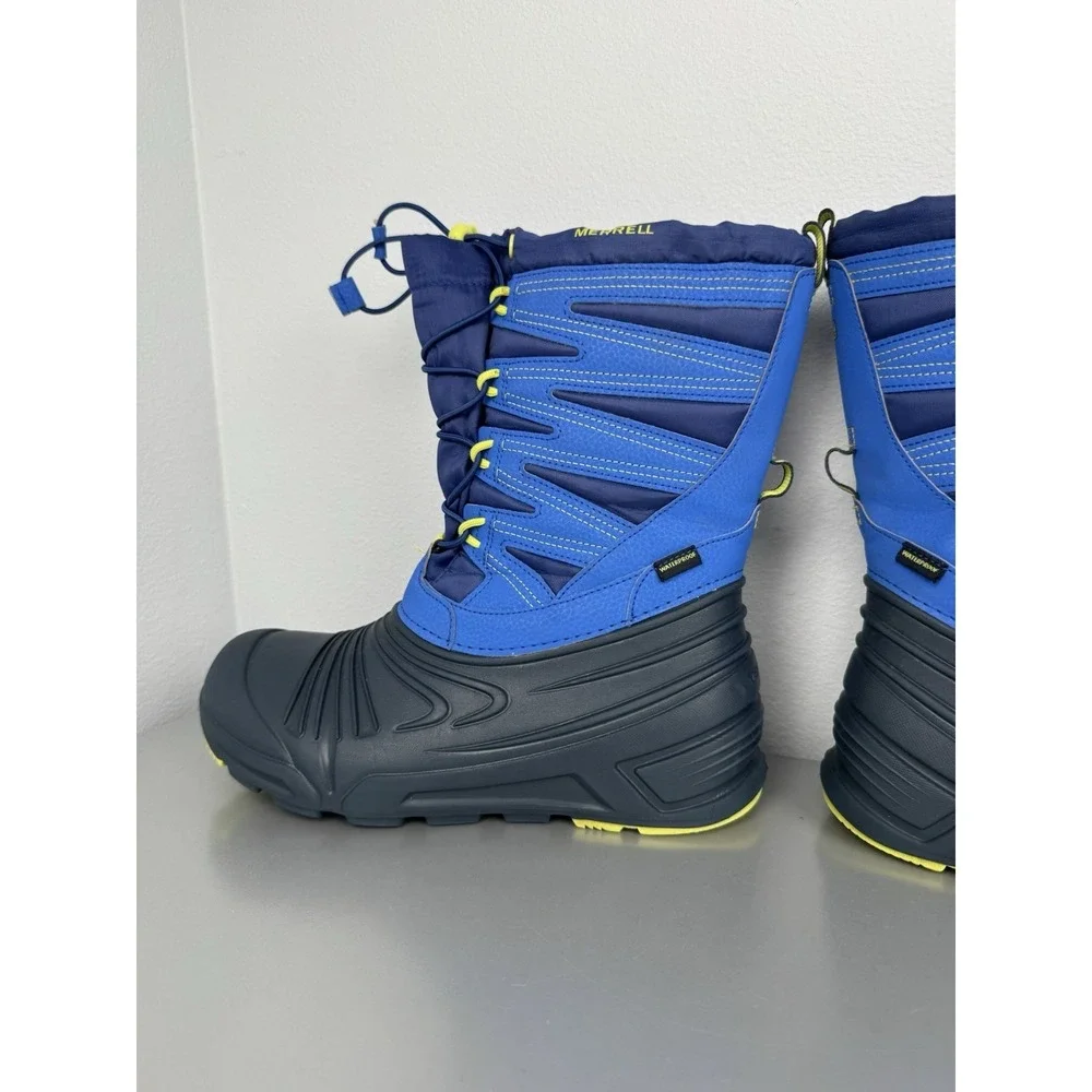 Merrell Snow Quest Lite 3.0 Boots Youth Kids 7 M Waterproof Rubber Winter Blue